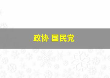 政协 国民党